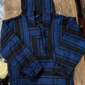 EARTHBOUND Blue and Black Baja Hoodie